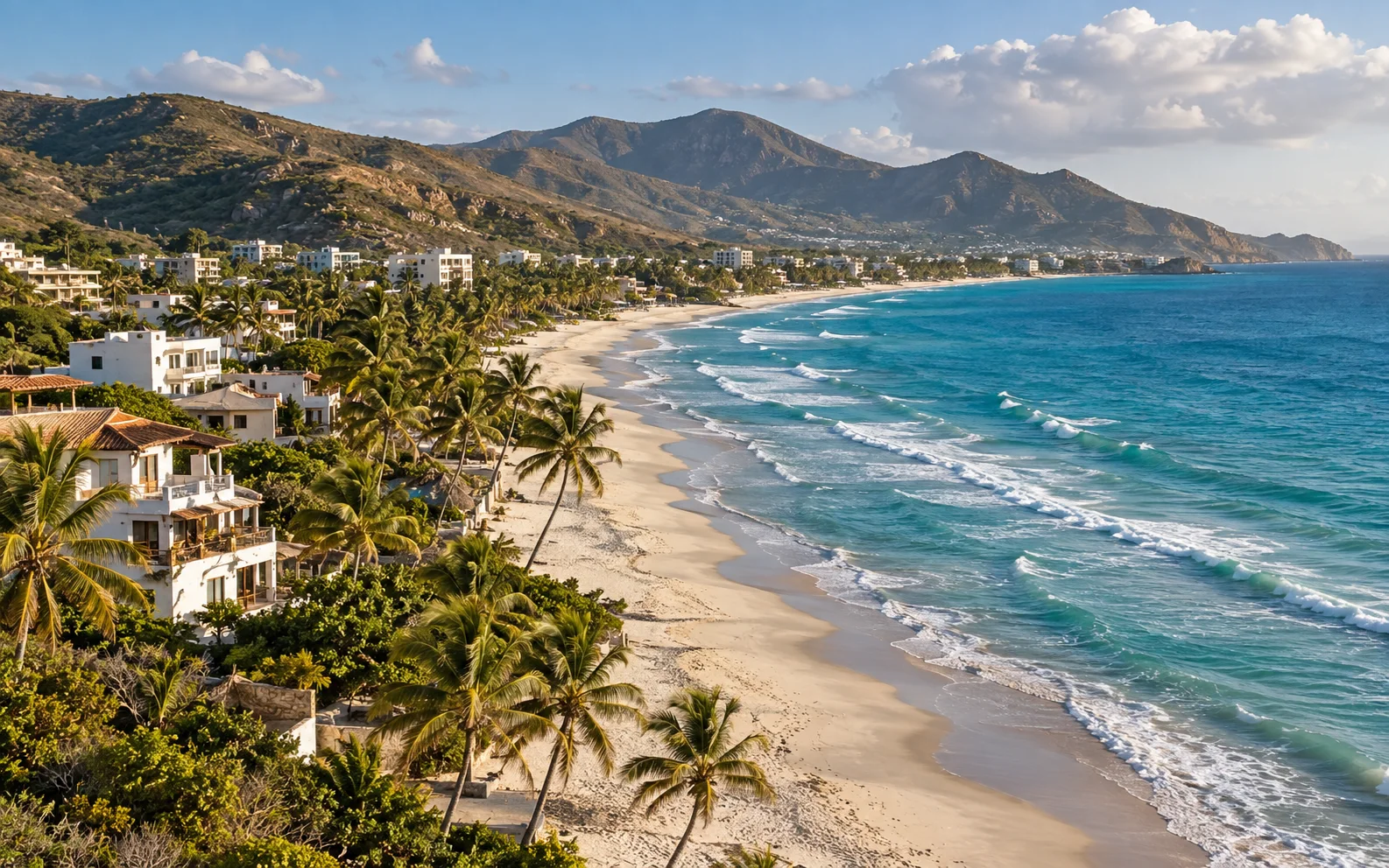 Coastline and palms on Margarita Island